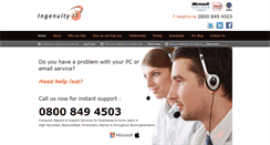 Desktop Screenshot of ingenuityit.com